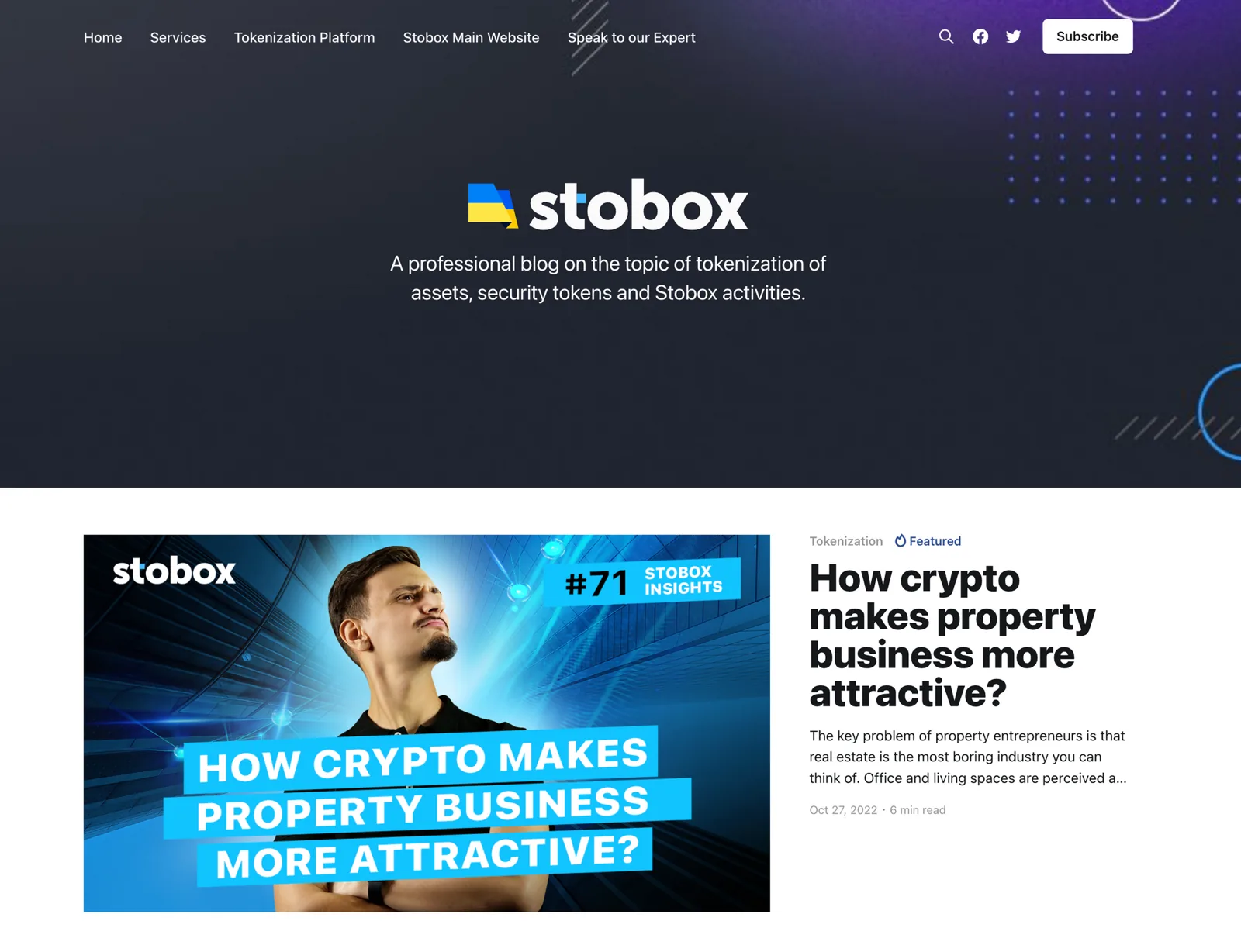 Stobox updates its dedicated blog about tokenization