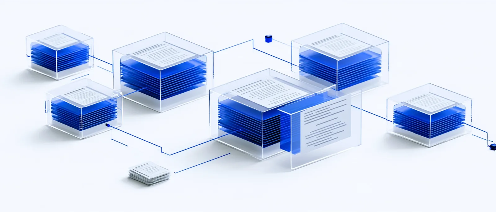 Spatial render: five token modules linked in one on-chain sequence