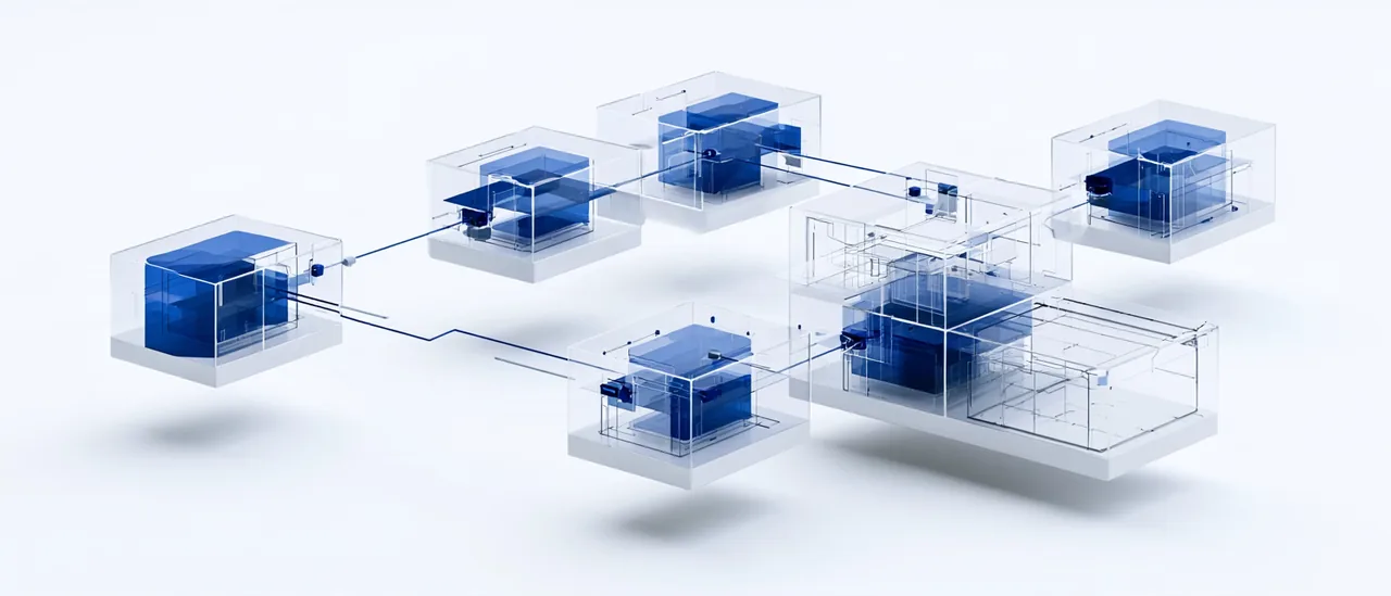 Spatial render: one company record branching into two parallel issuance pathways of equal weight