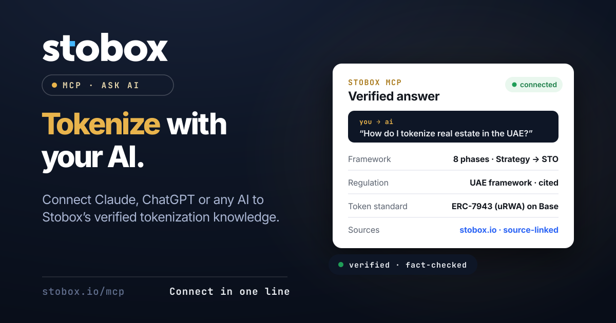 Connect any AI to Stobox: the tokenization knowledge graph is now an MCP server