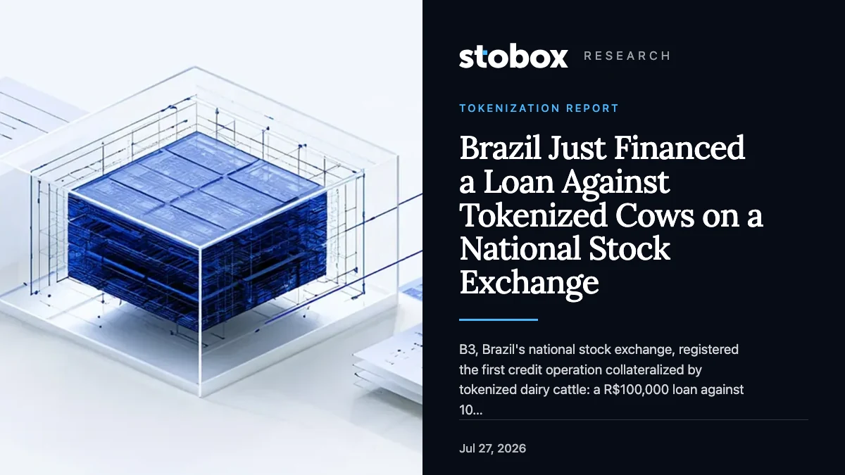 Brazil Just Financed a Loan Against Tokenized Cows on a National Stock Exchange