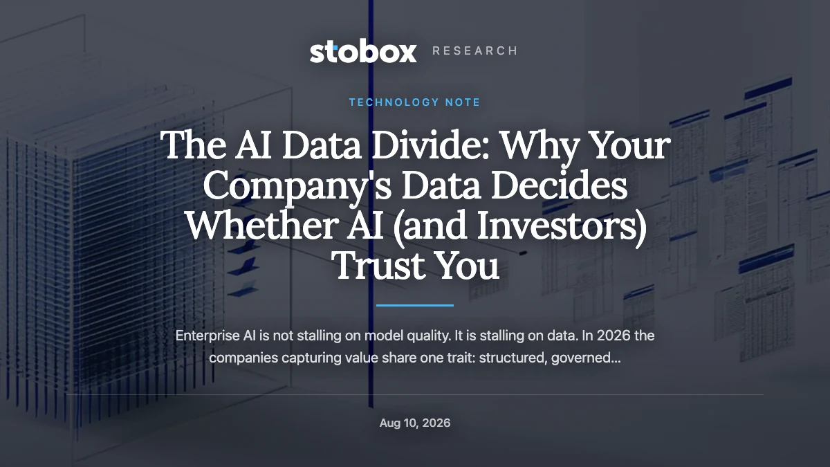 The AI Data Divide: Why Your Company's Data Decides Whether AI (and Investors) Trust You