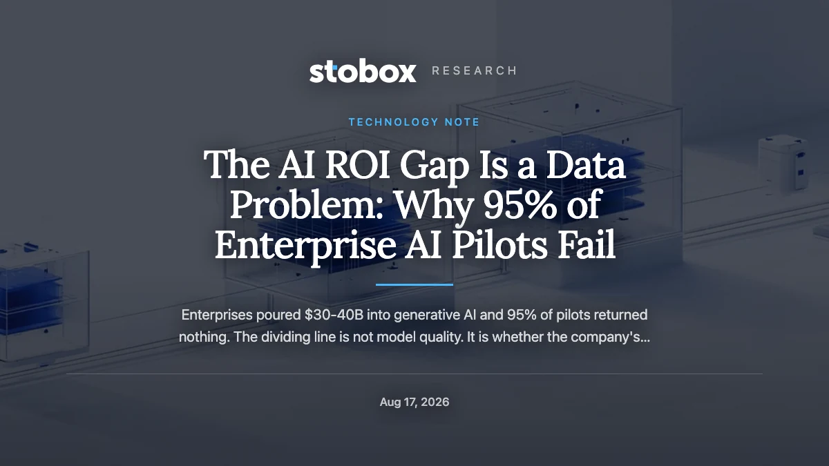 The AI ROI Gap Is a Data Problem: Why 95% of Enterprise AI Pilots Fail