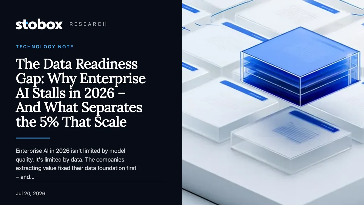 The Data Readiness Gap: Why Enterprise AI Stalls in 2026 – And What Separates the 5% That Scale