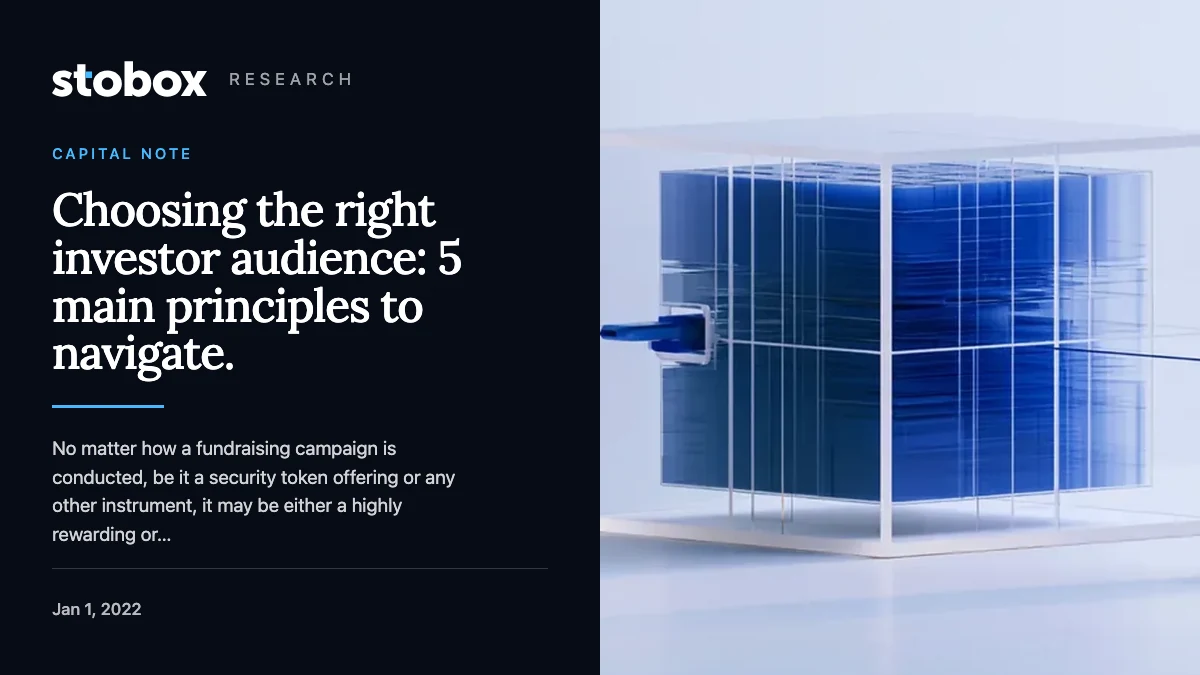 Choosing the right investor audience: 5 main principles to navigate.