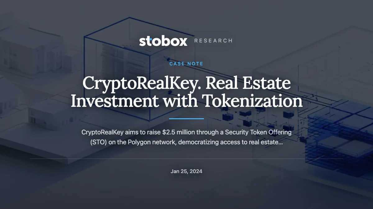 CryptoRealKey. Real Estate Investment with Tokenization