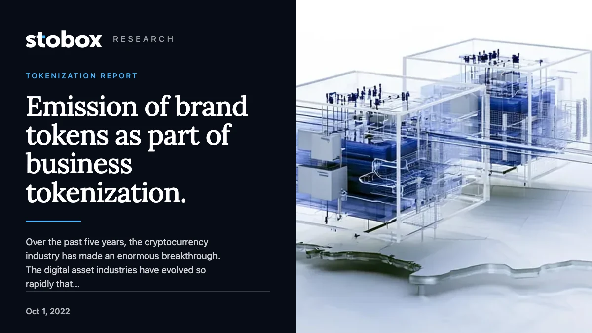 Emission of brand tokens as part of business tokenization.