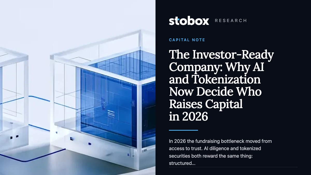 The Investor-Ready Company: Why AI and Tokenization Now Decide Who Raises Capital in 2026