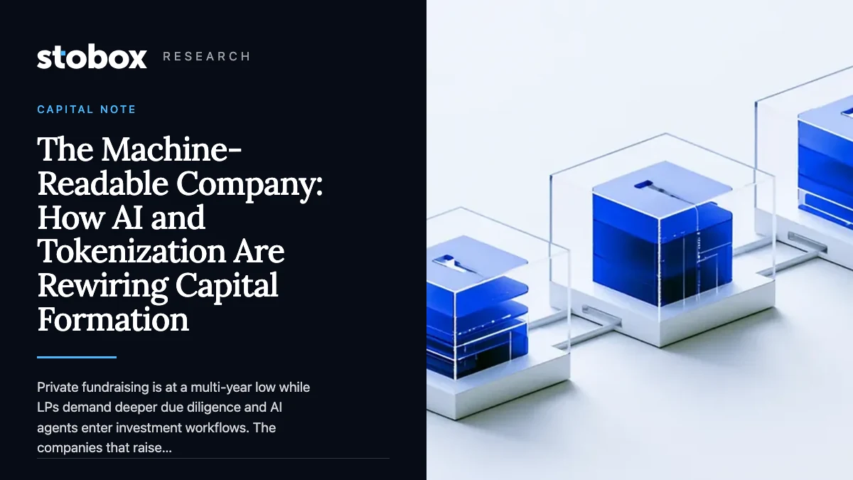 The Machine-Readable Company: How AI and Tokenization Are Rewiring Capital Formation