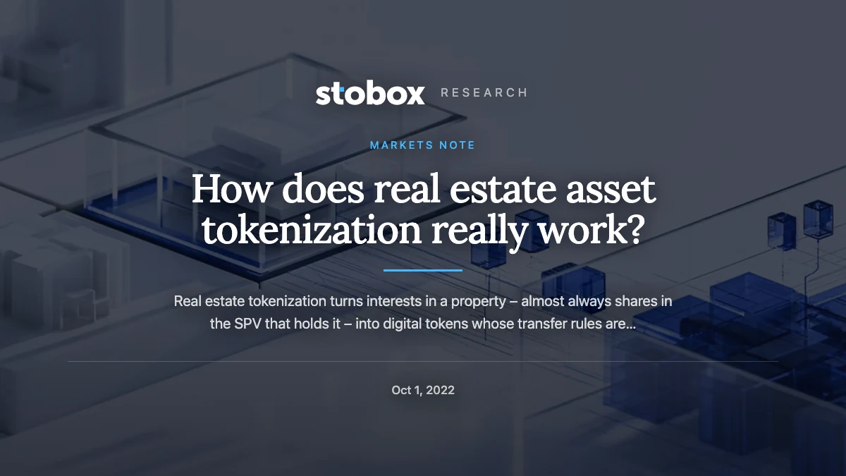 How does real estate asset tokenization really work?