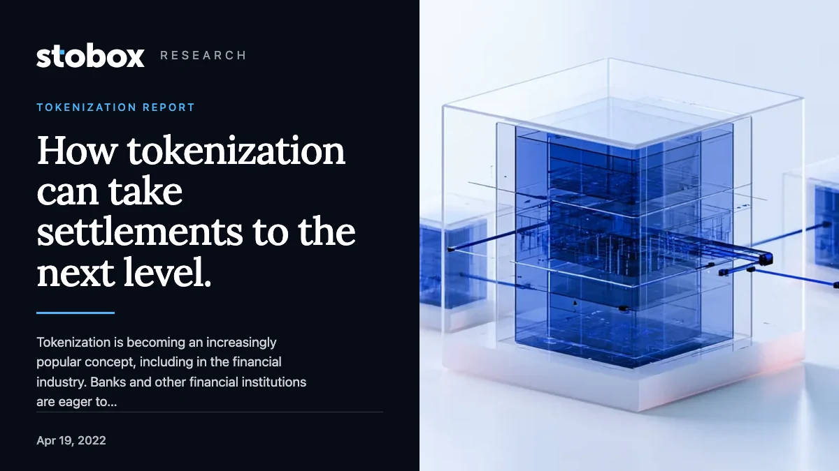 How tokenization can take settlements to the next level.