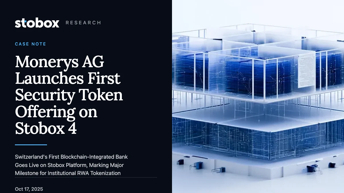 Monerys AG Launches First Security Token Offering on Stobox 4