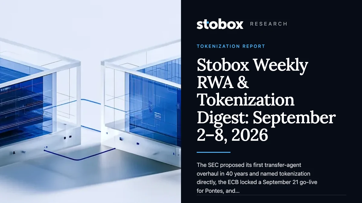 Stobox Weekly RWA & Tokenization Digest: September 2–8, 2026