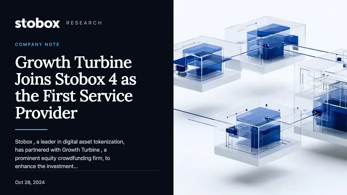Growth Turbine Joins Stobox 4 as the First Service Provider