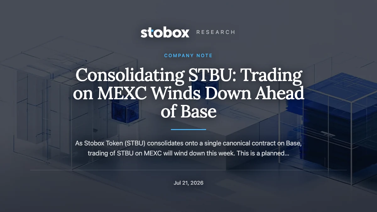 Consolidating STBU: Trading on MEXC Winds Down Ahead of Base