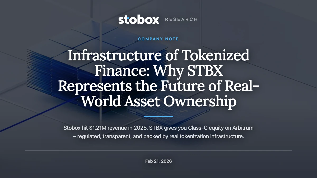 Infrastructure of Tokenized Finance: Why STBX Represents the Future of Real-World Asset Ownership