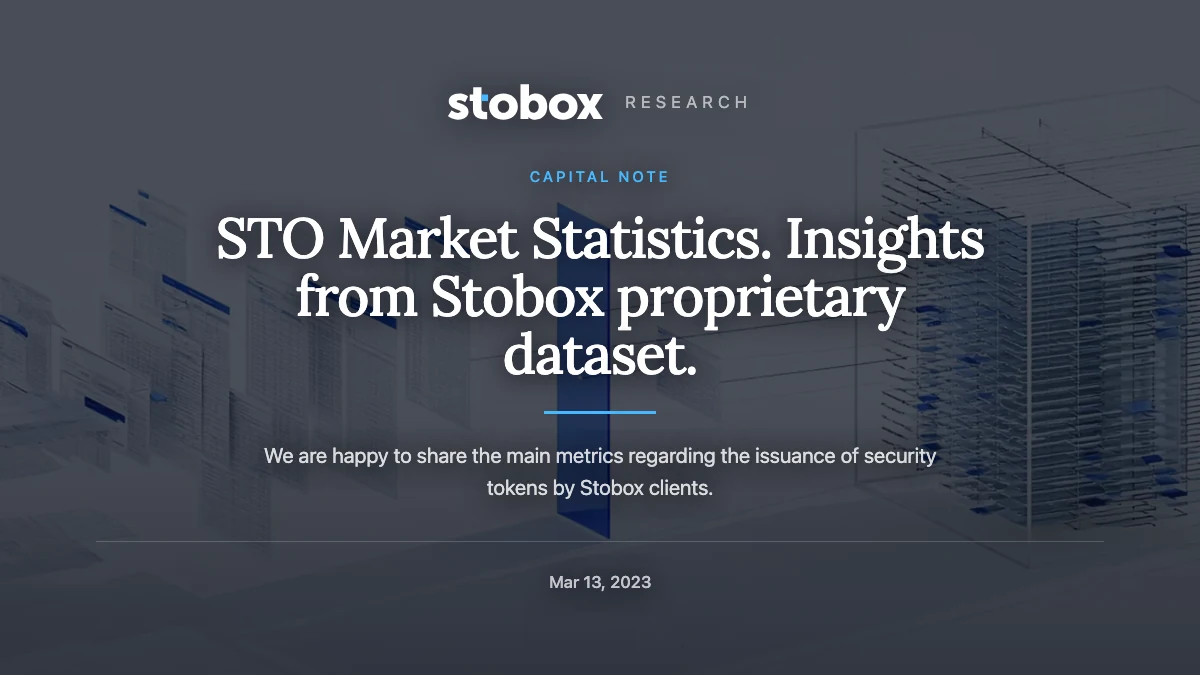 STO Market Statistics. Insights from Stobox proprietary dataset.