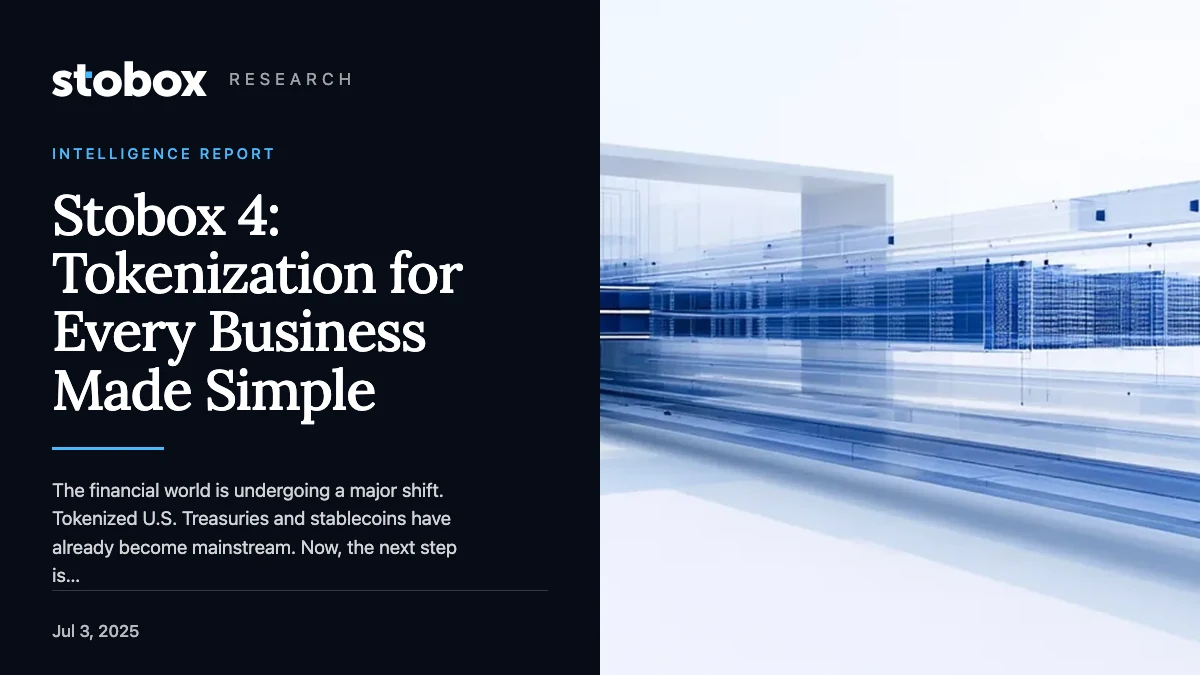 Stobox 4: Tokenization for Every Business Made Simple