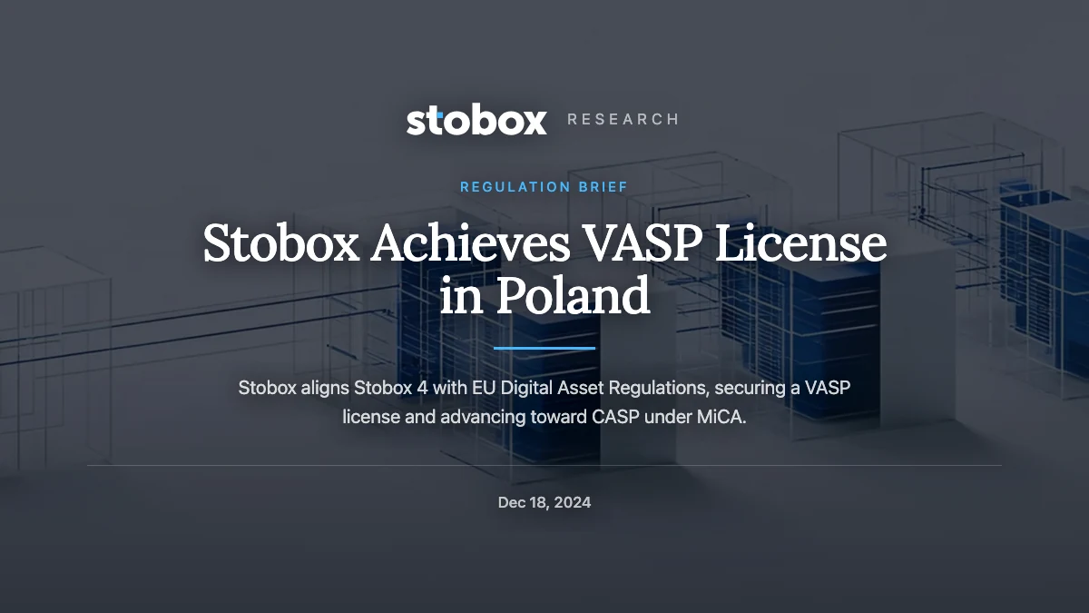 Stobox Achieves VASP License in Poland