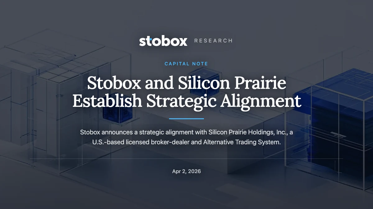 Stobox and Silicon Prairie Establish Strategic Alignment