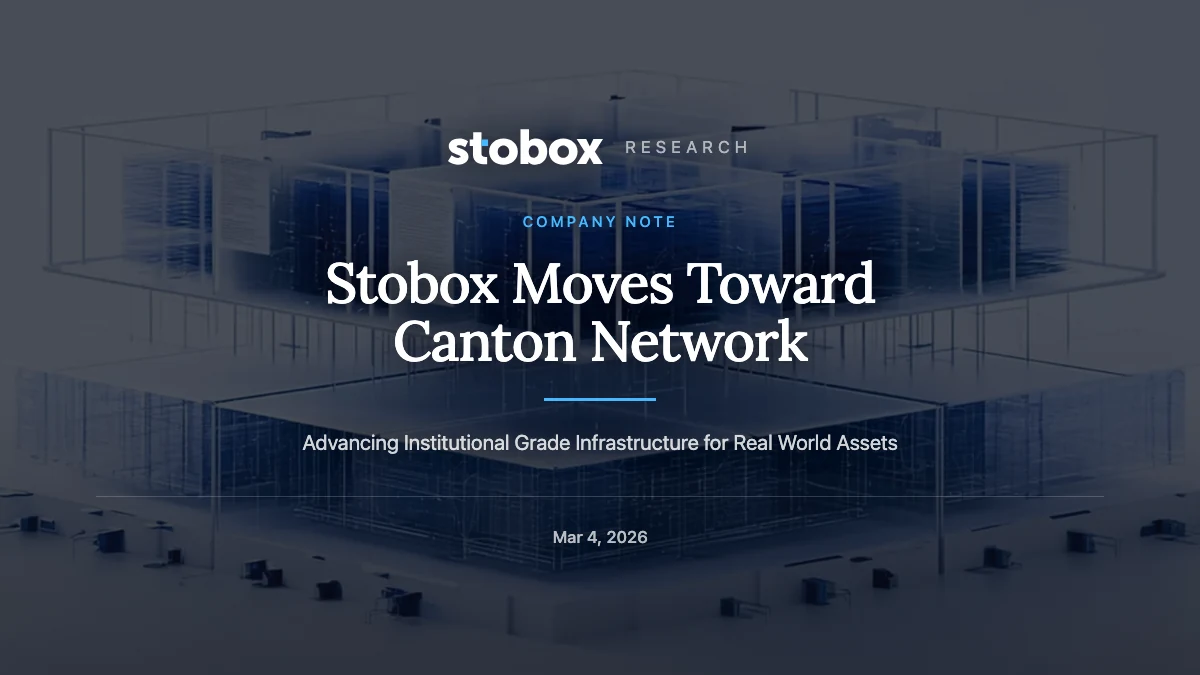Stobox Moves Toward Canton Network