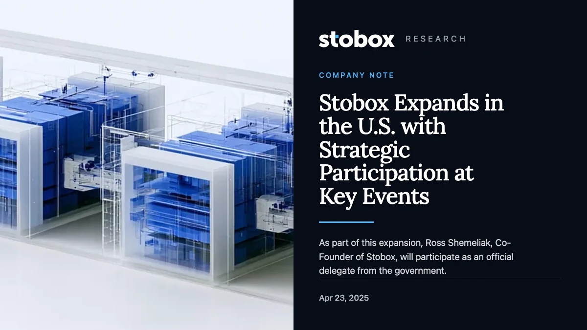 Stobox Expands in the U.S. with Strategic Participation at Key Events