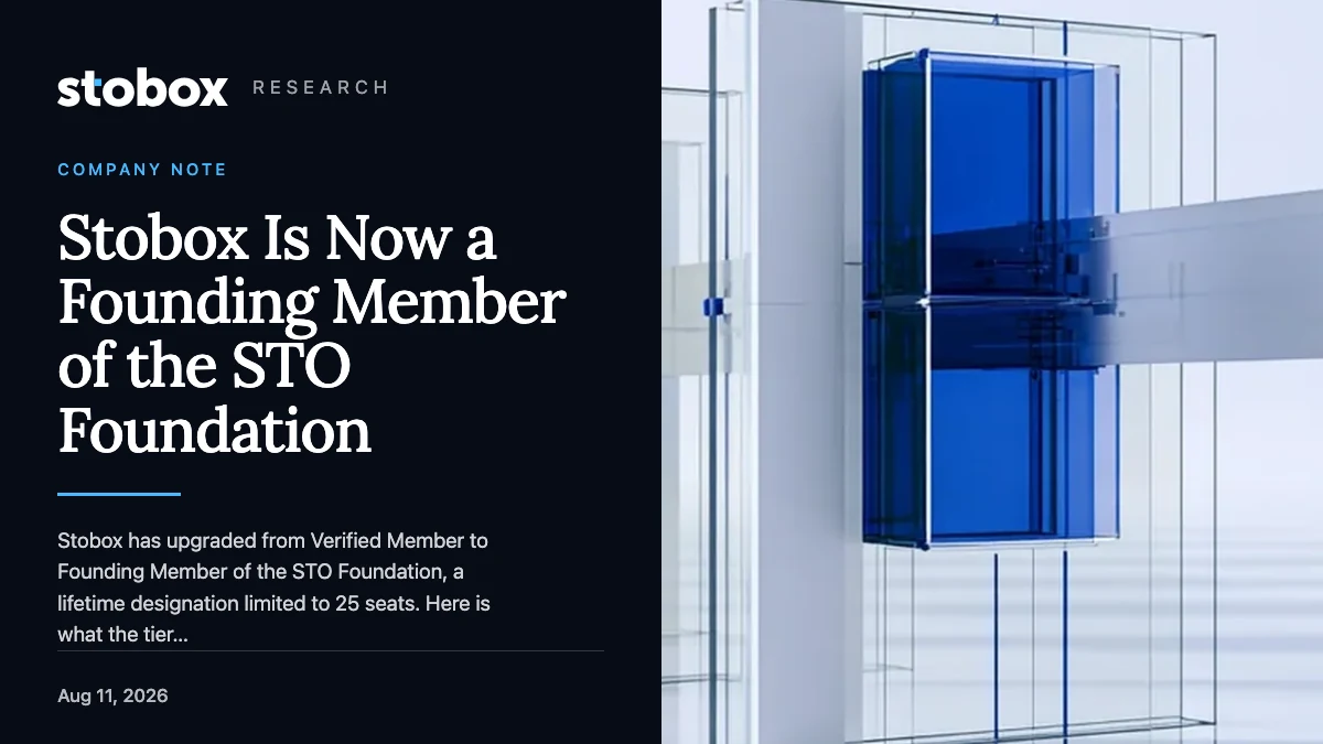 Stobox Is Now a Founding Member of the STO Foundation
