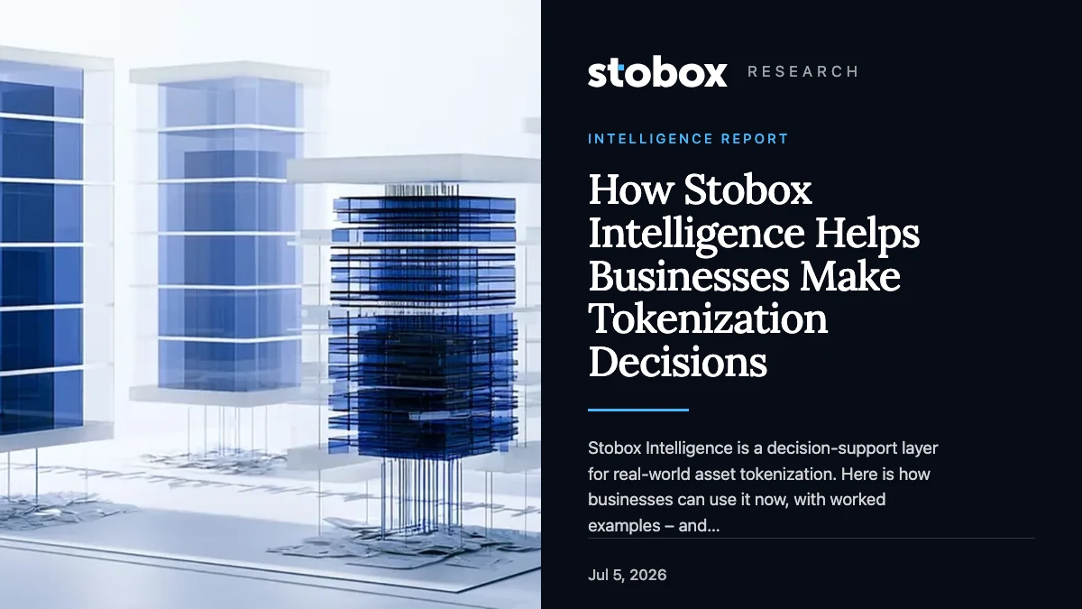 How Stobox Intelligence Helps Businesses Make Tokenization Decisions