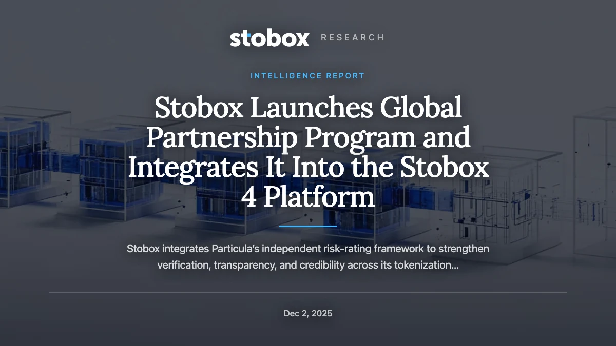 Stobox Launches Global Partnership Program and Integrates It Into the Stobox 4 Platform