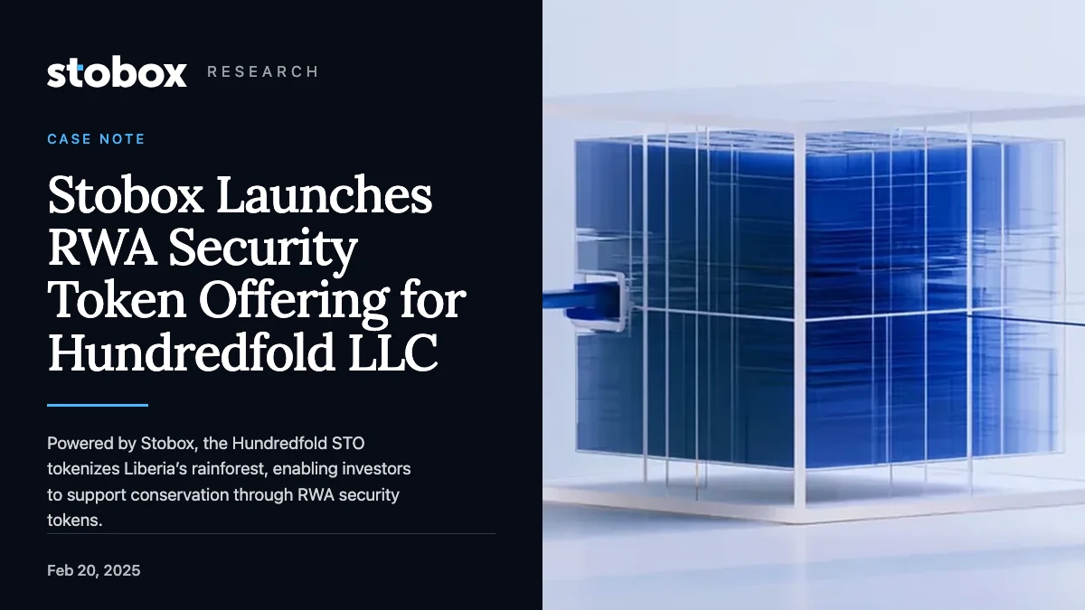 Stobox Launches RWA Security Token Offering for Hundredfold LLC
