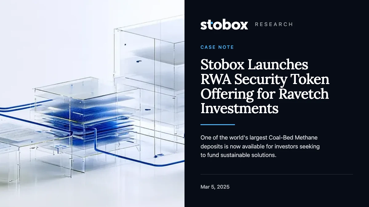 Stobox Launches RWA Security Token Offering for Ravetch Investments