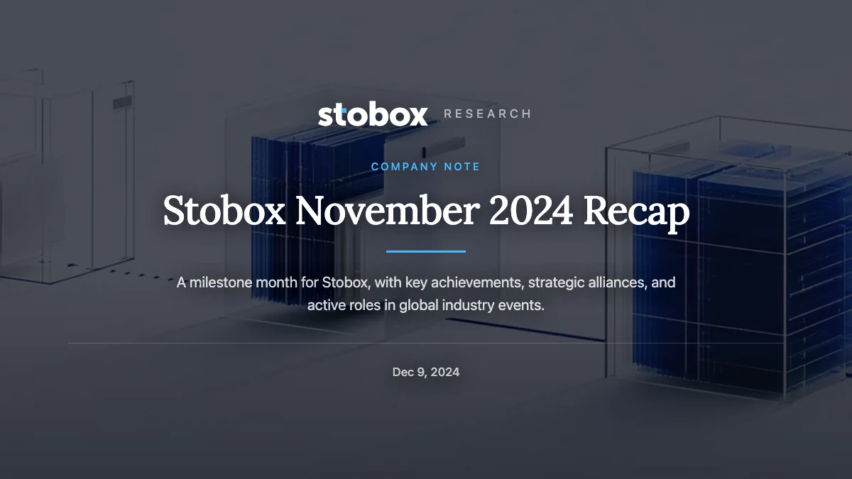 Stobox November 2024 Recap