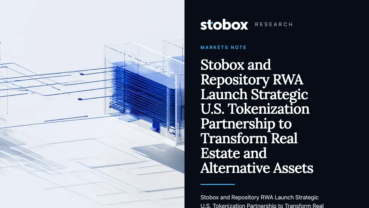 Stobox and Repository RWA Launch Strategic U.S. Tokenization Partnership to Transform Real Estate and Alternative Assets