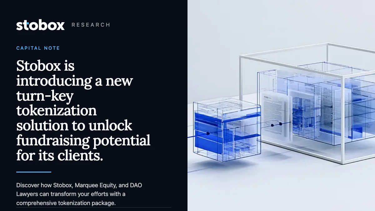 Stobox is introducing a new turn-key tokenization solution to unlock fundraising potential for its clients.
