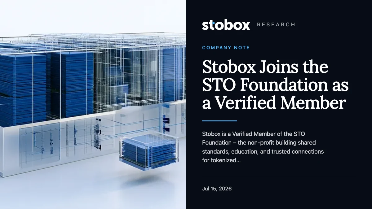 Stobox Joins the STO Foundation as a Verified Member