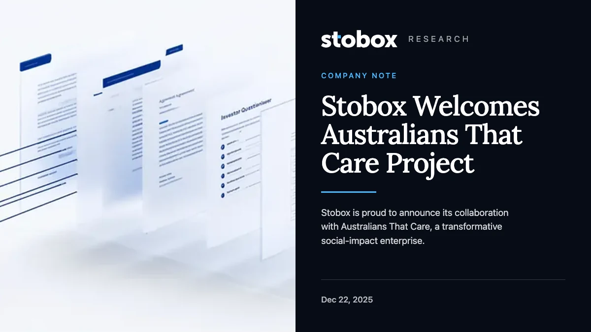 Stobox Welcomes Australians That Care Project