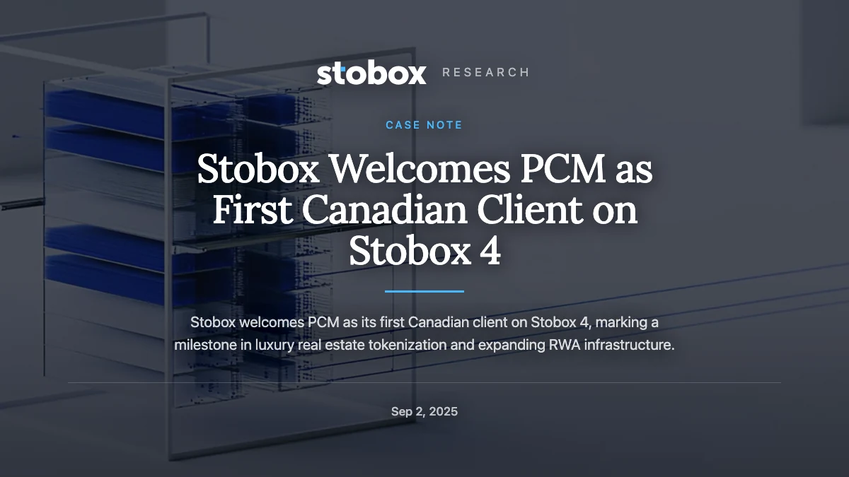 Stobox Welcomes PCM as First Canadian Client on Stobox 4