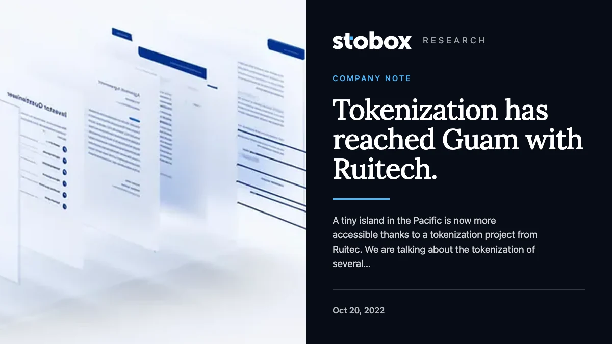 Tokenization has reached Guam with Ruitech.