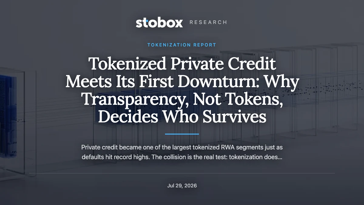 Tokenized Private Credit Meets Its First Downturn: Why Transparency, Not Tokens, Decides Who Survives