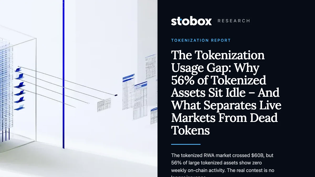 The Tokenization Usage Gap: Why 56% of Tokenized Assets Sit Idle – And What Separates Live Markets From Dead Tokens