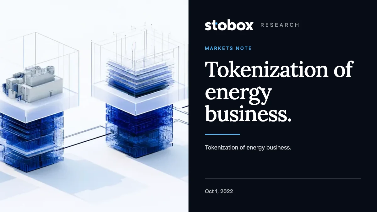 Tokenization of energy business.