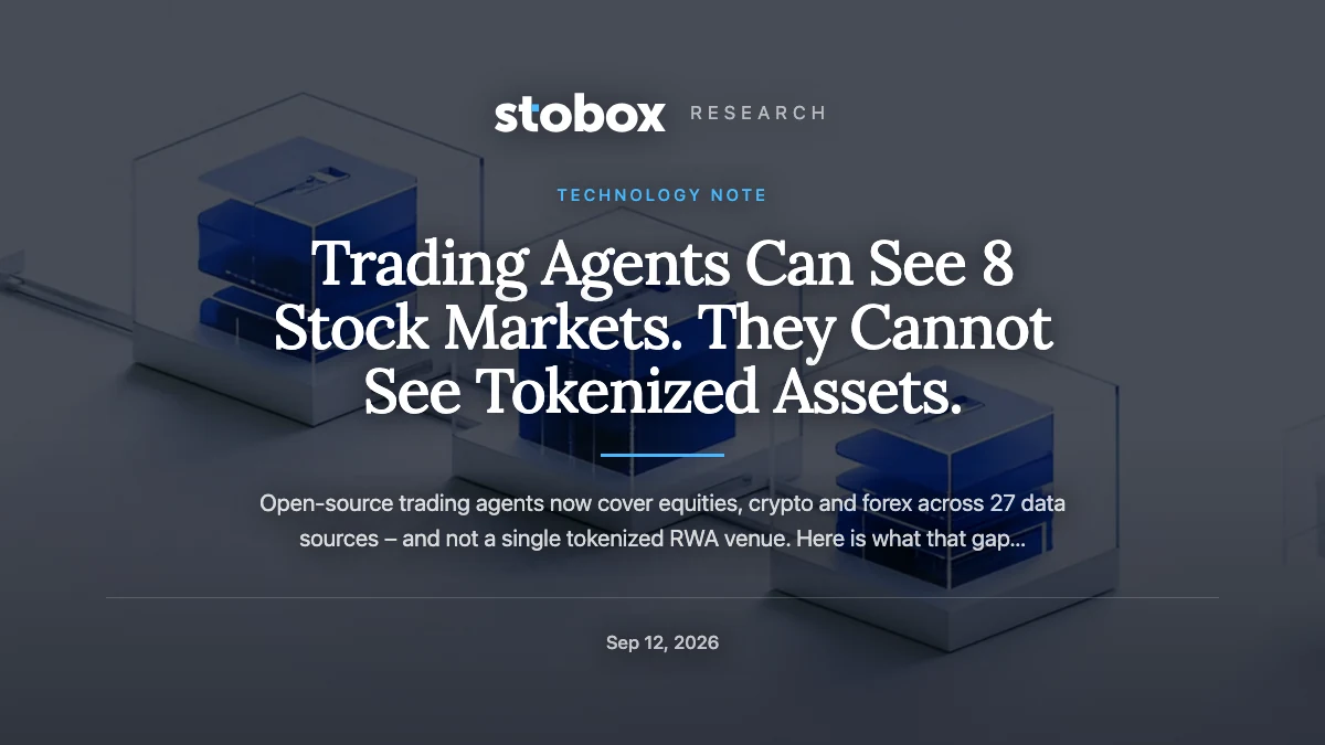 Trading Agents Can See 8 Stock Markets. They Cannot See Tokenized Assets.