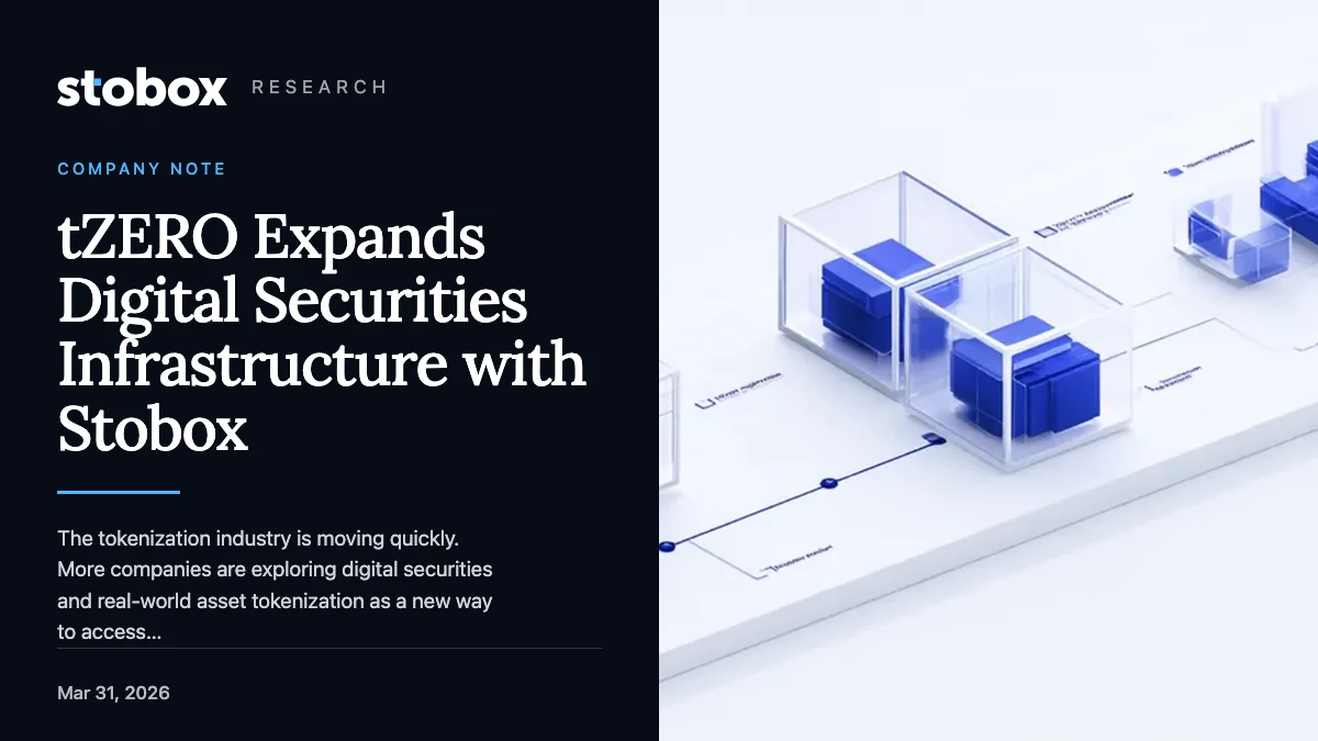 tZERO Expands Digital Securities Infrastructure with Stobox