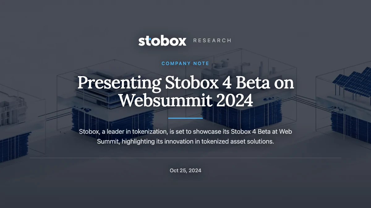 Presenting Stobox 4 Beta on Websummit 2024
