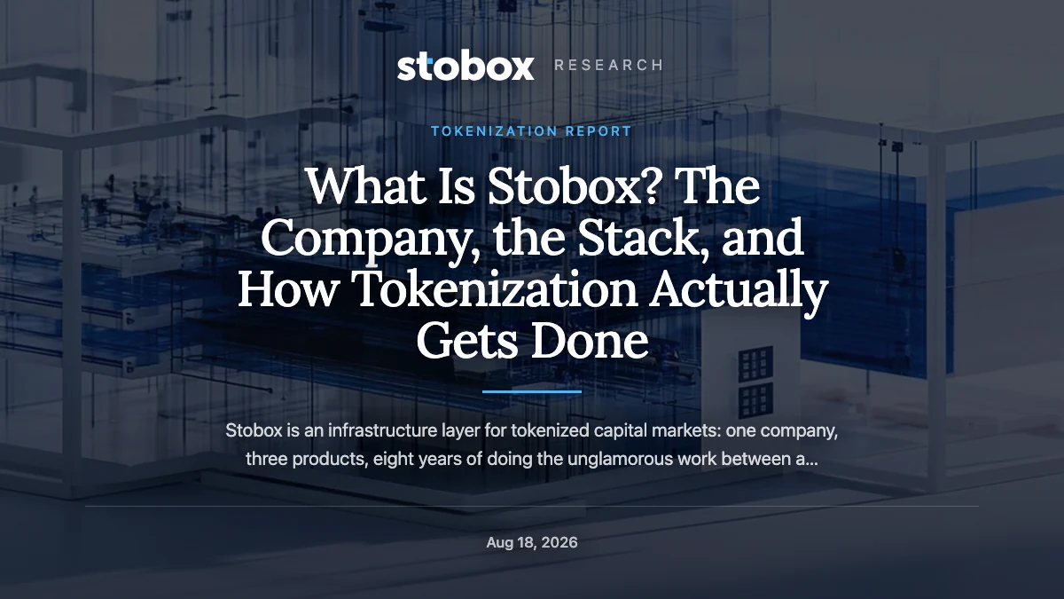 What Is Stobox? The Company, the Stack, and How Tokenization Actually Gets Done