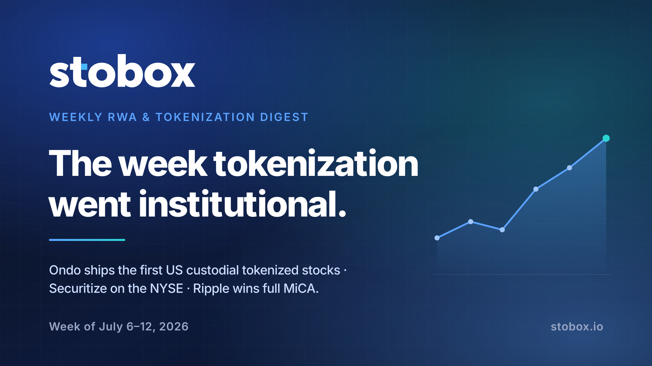 Stobox Weekly RWA & Tokenization Digest — Week of July 6–12, 2026