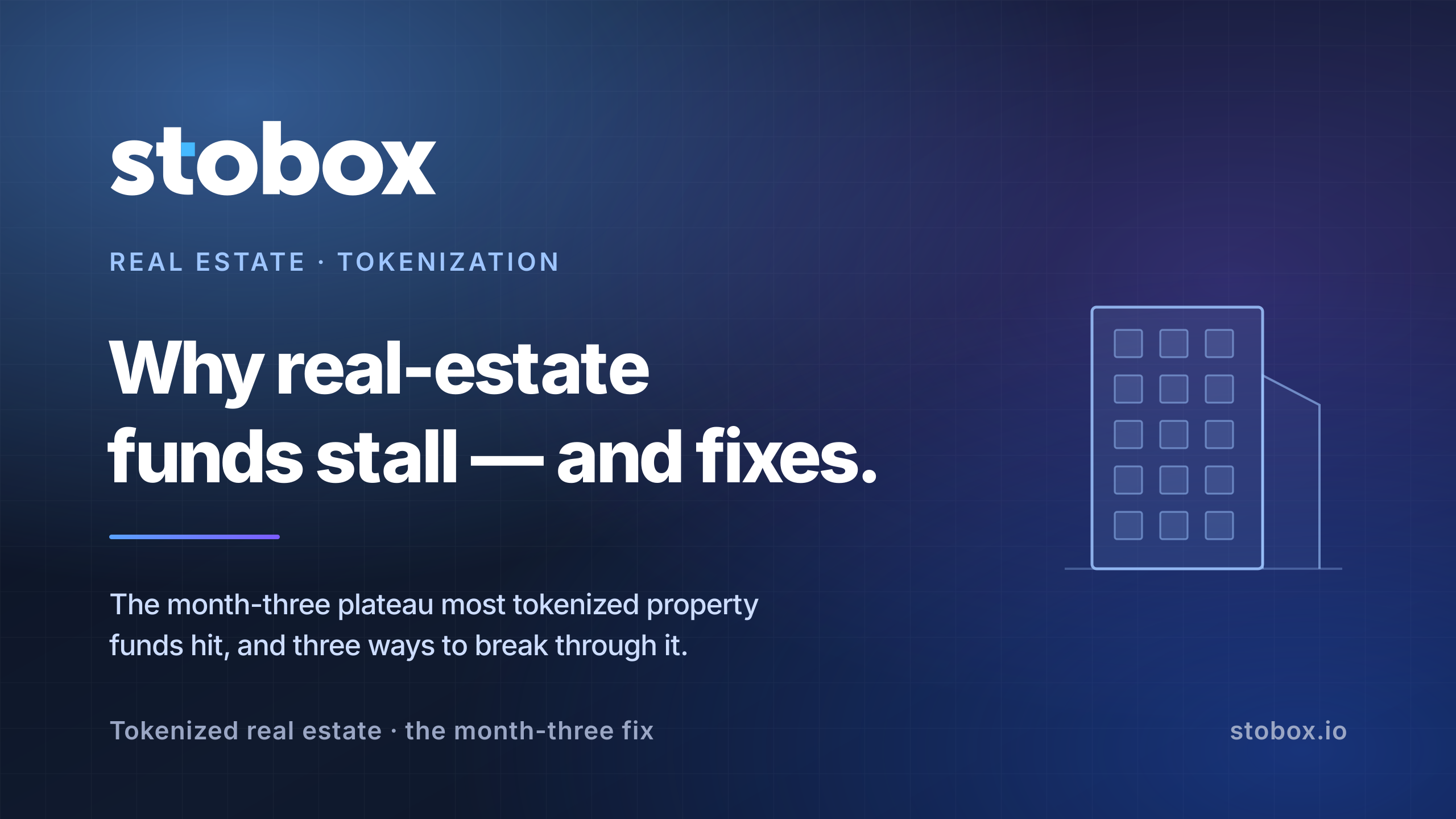 Why Tokenized Real Estate Funds Stall in Month Three (and 3 Structural Fixes)
