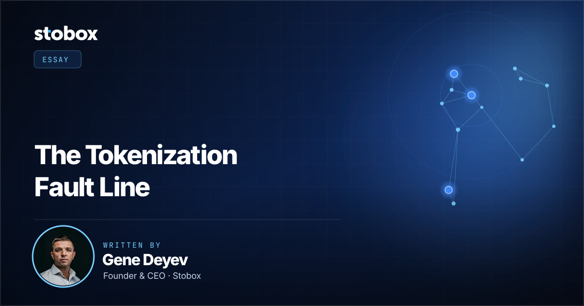 The Tokenization Fault Line — an essay by Gene Deyev